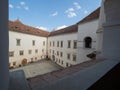 Inner courtyard at the FÃÆgÃÆraÃâ¢ Citadel, Romania Royalty Free Stock Photo